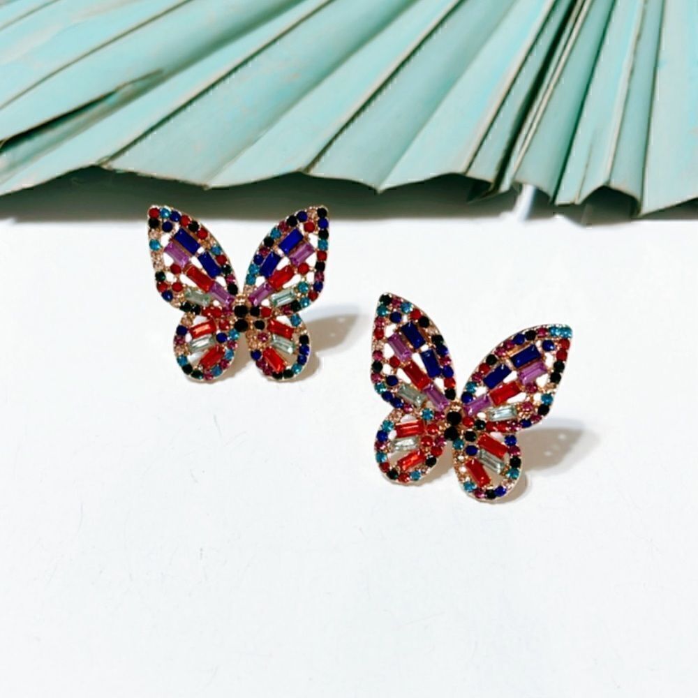 Butterfly diamond earrings S64